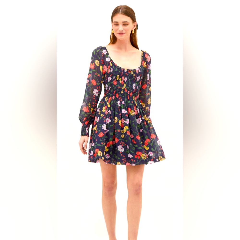 NWT Hill House Norah Nap Dress Navy Floral XS